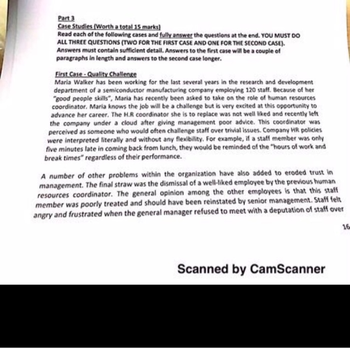 Solved Part 3 Read each of the following cases and fully | Chegg.com