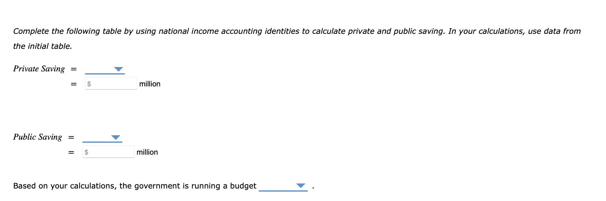 Solved Complete The Following Table By Using National Income 