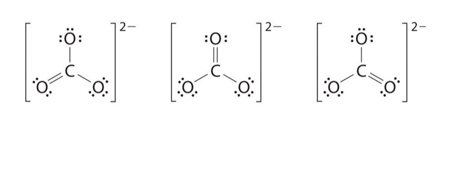 Solved The three Lewis structures below are best described | Chegg.com