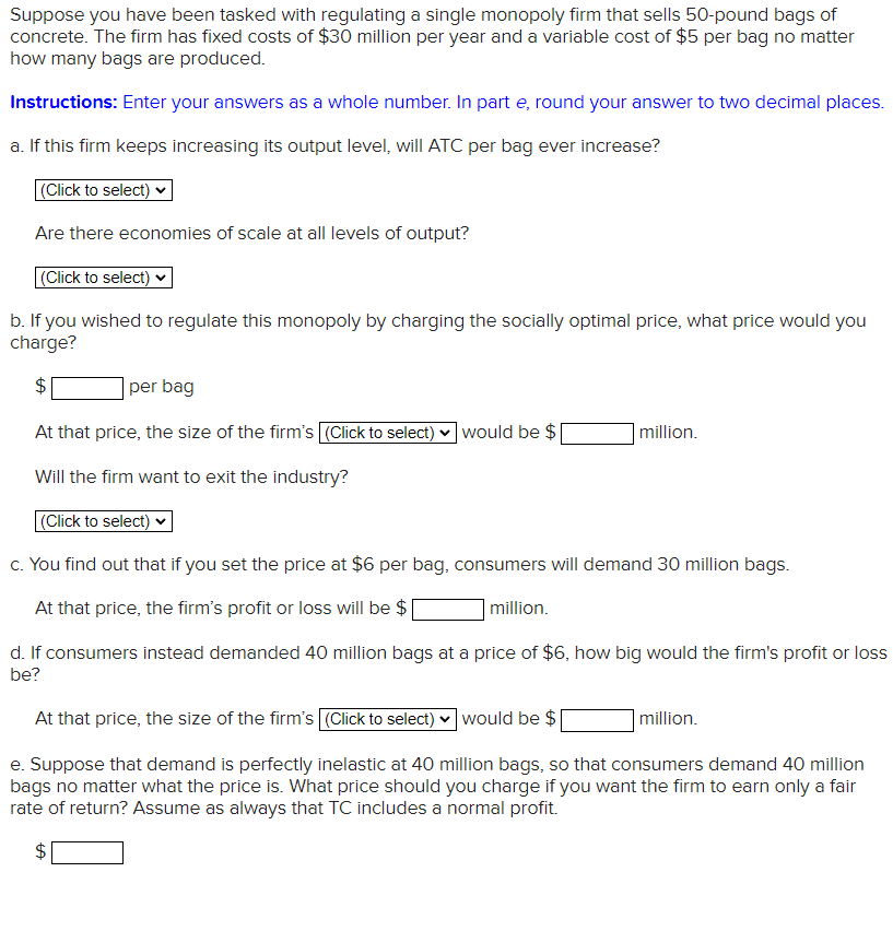 Solved Suppose you have been tasked with regulating a single | Chegg.com