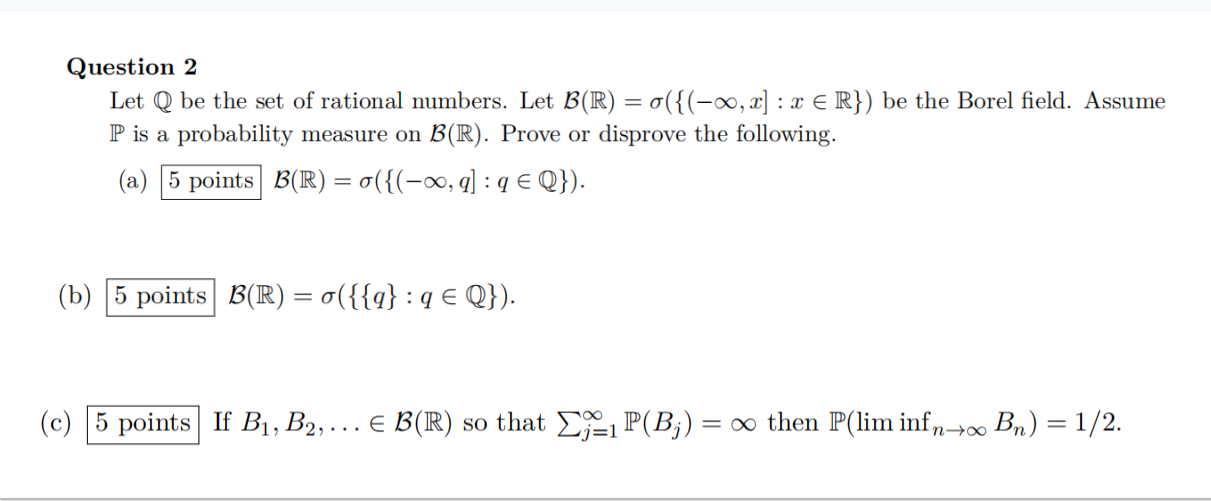 Solved Question 2 Let Q Be The Set Of Rational Numbers. Let | Chegg.com