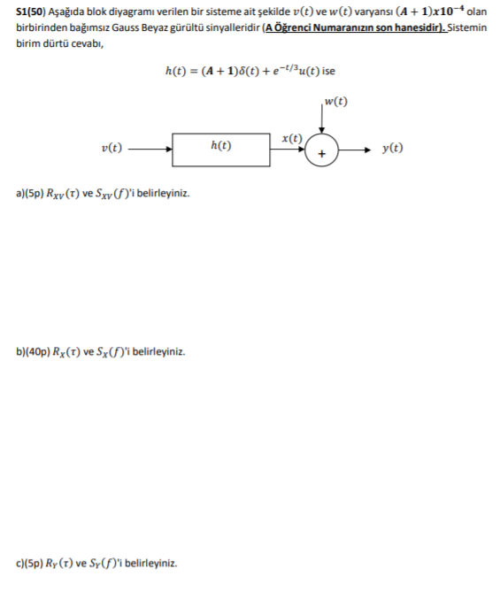 S1 For A System Whose Block Diagram Is Given Bel Chegg Com