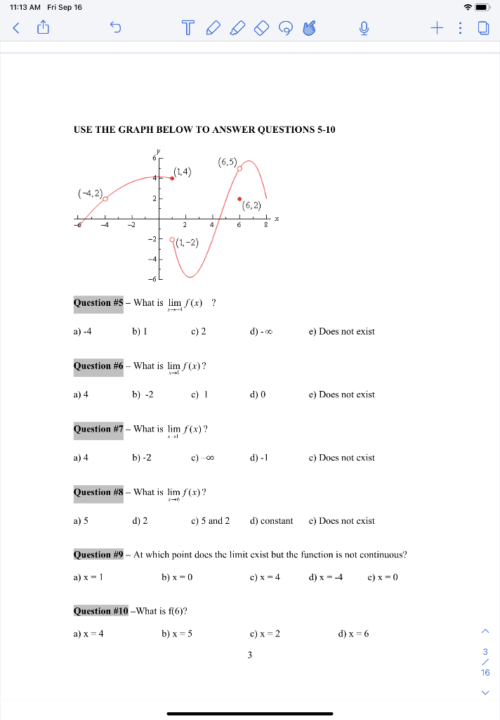 Solved USE THE GRAPH BELOW TO ANSWER QUESTIONS 5-10 Question | Chegg.com