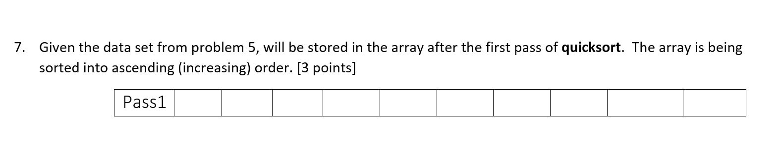 Solved 5. Given the following array of numbers... [O] [1] | Chegg.com