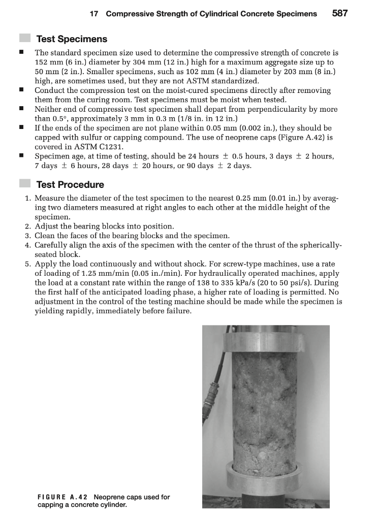 Solved 586 Appendix Experiment No. 17 Compressive Strength
