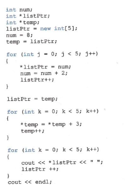 Solved In C++ what is the output for the following | Chegg.com