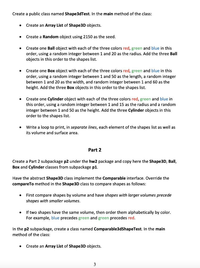 Solved To start, create a package hw2 for the assignment | Chegg.com