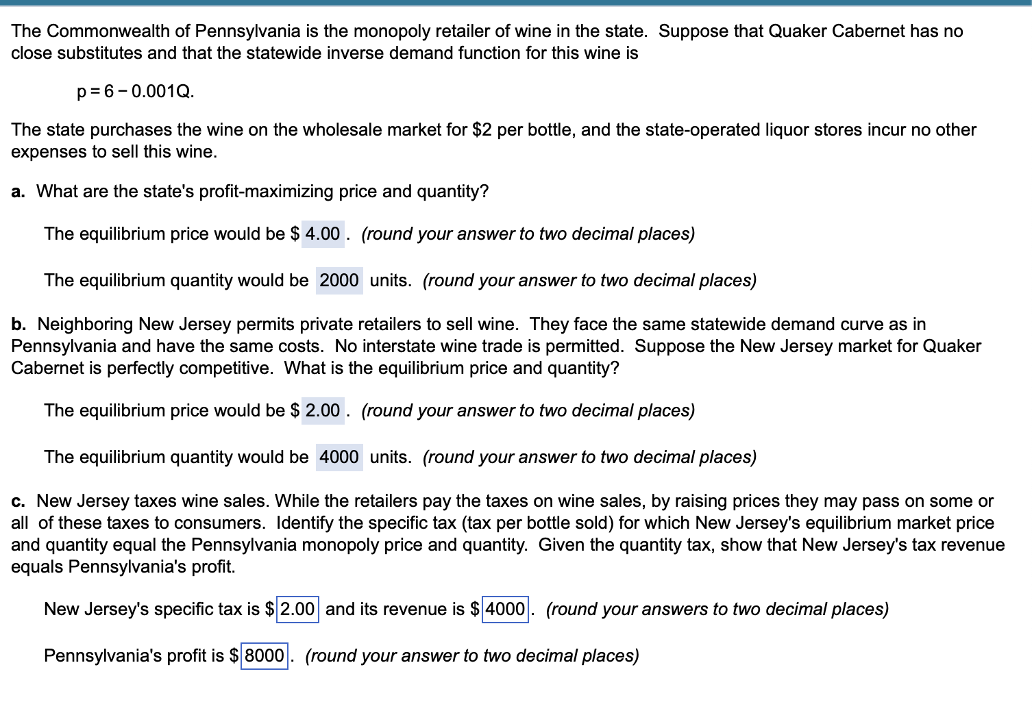 Solved The Commonwealth of Pennsylvania is the monopoly