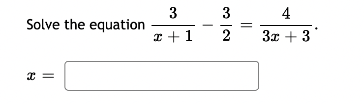Solved Solve for x xx−3−43=x1Solve the equation x−6=3x4+10. | Chegg.com