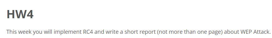 Solved HW4 This week you will implement RC4 and write a | Chegg.com