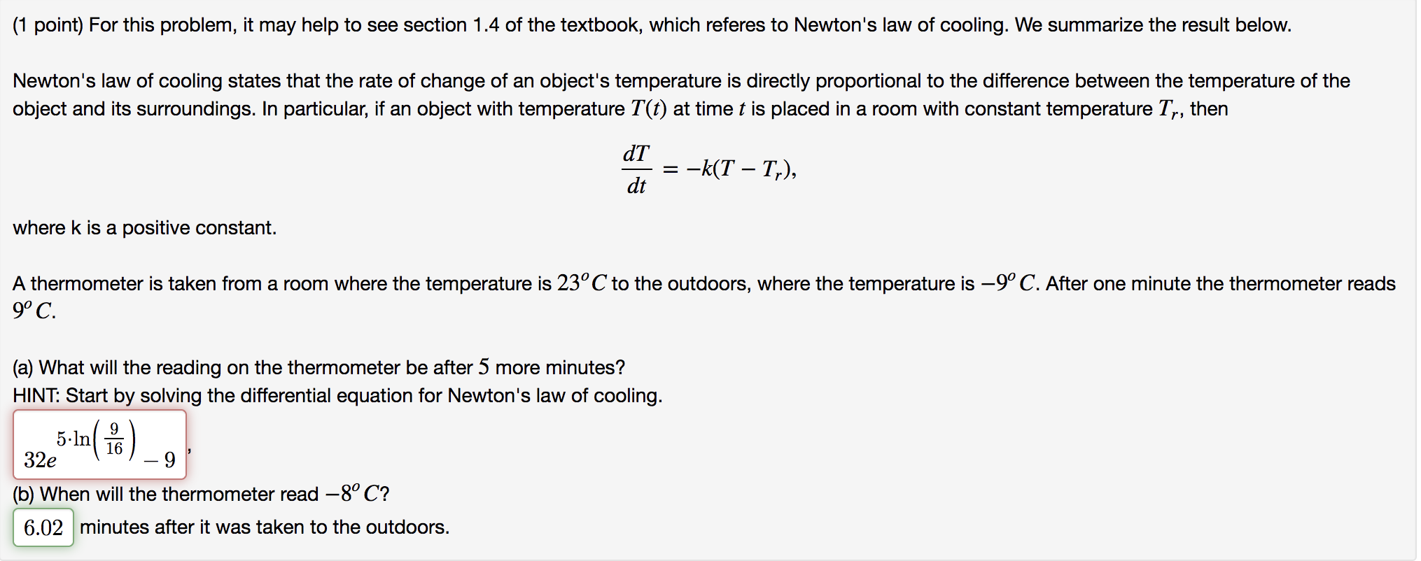 Solved (1 point) For this problem, it may help to see | Chegg.com