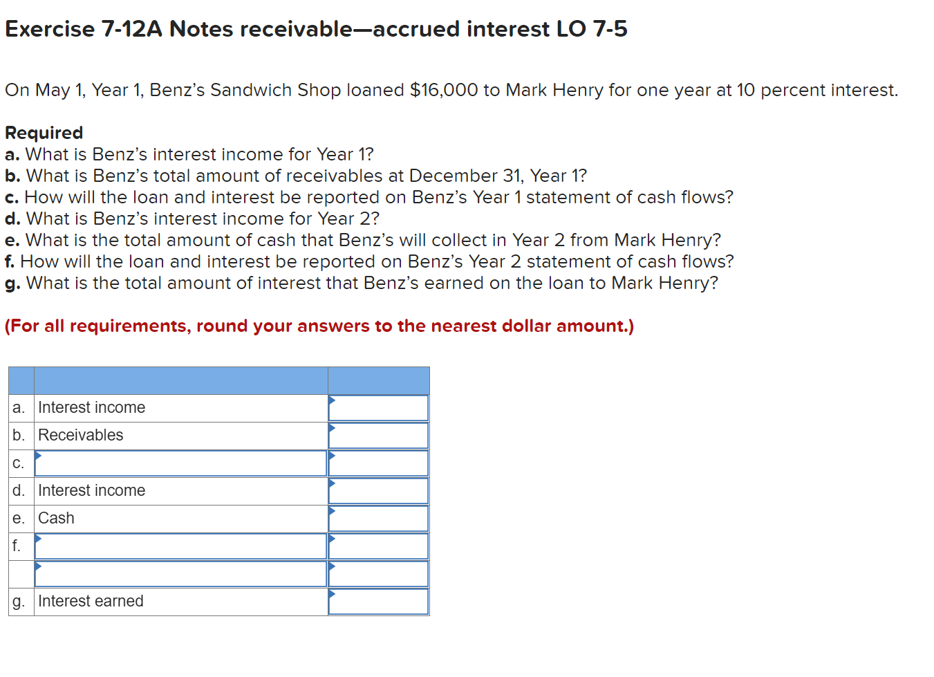 Solved Exercise 7-12A Notes Receivable-accrued Interest LO | Chegg.com