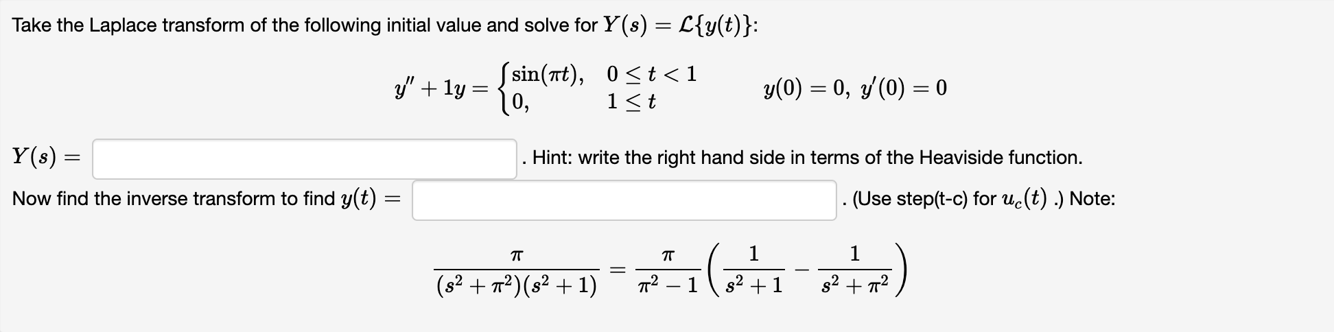 Solved Take the Laplace transform of the following initial | Chegg.com