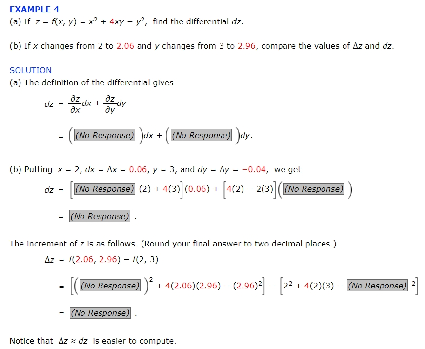 Example 4 A If Z F X Y X2 4xy Y Find The Chegg Com