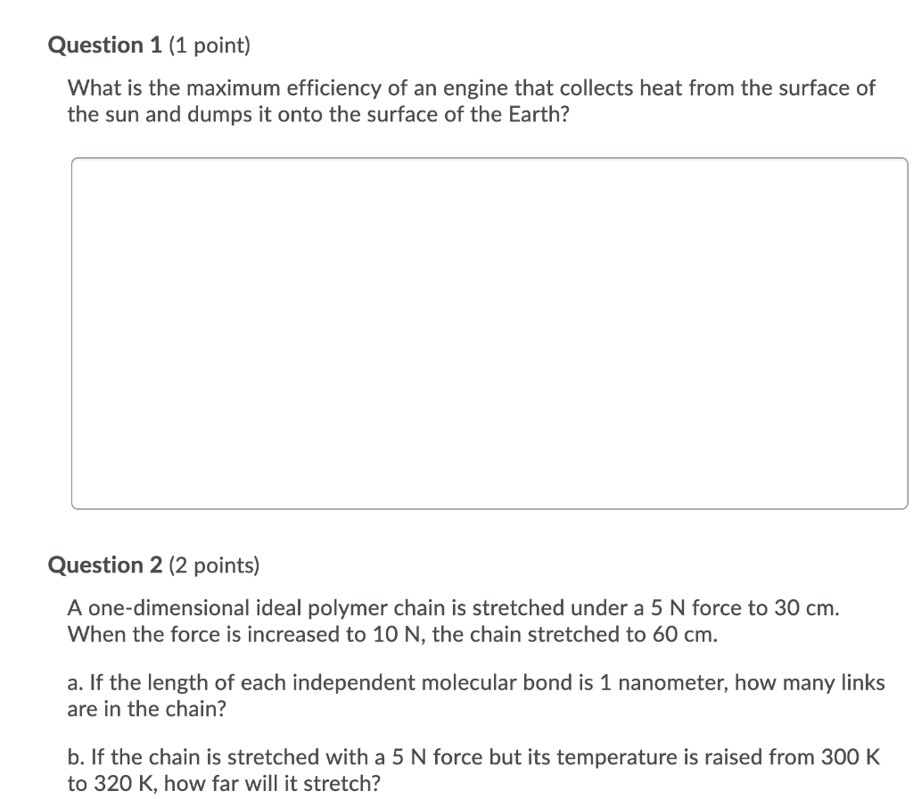 Solved Question 1 (1 point) What is the maximum efficiency | Chegg.com