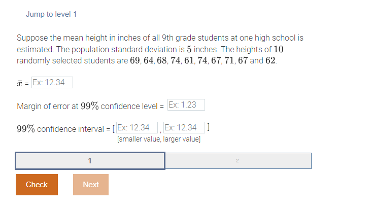 Solved Suppose the mean height in inches of all 9th grade | Chegg.com