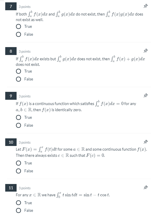 Solved 2 F X G X Dx 3 Points If F And G Are Continuous Chegg Com