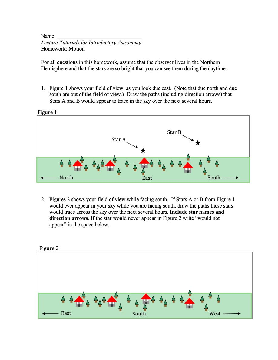 Solved Name Lecture Tutorials For Introductory Astronomy Chegg Com