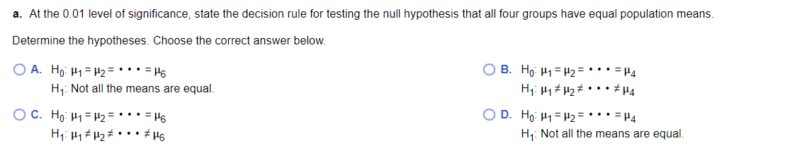 Solved The ANOVA summary table for an experiment with four | Chegg.com