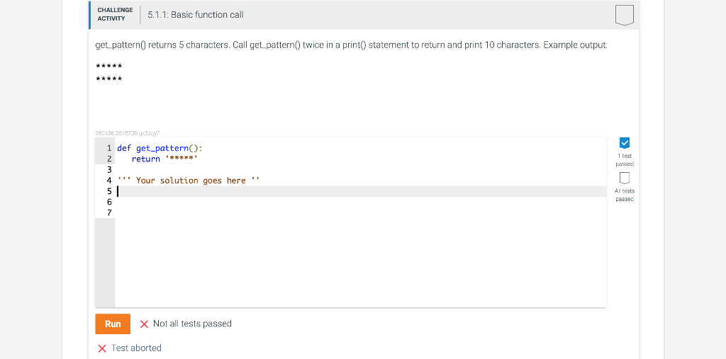 Solved CHALLENGE 5.1.1 Basic function call ACTIVITY get