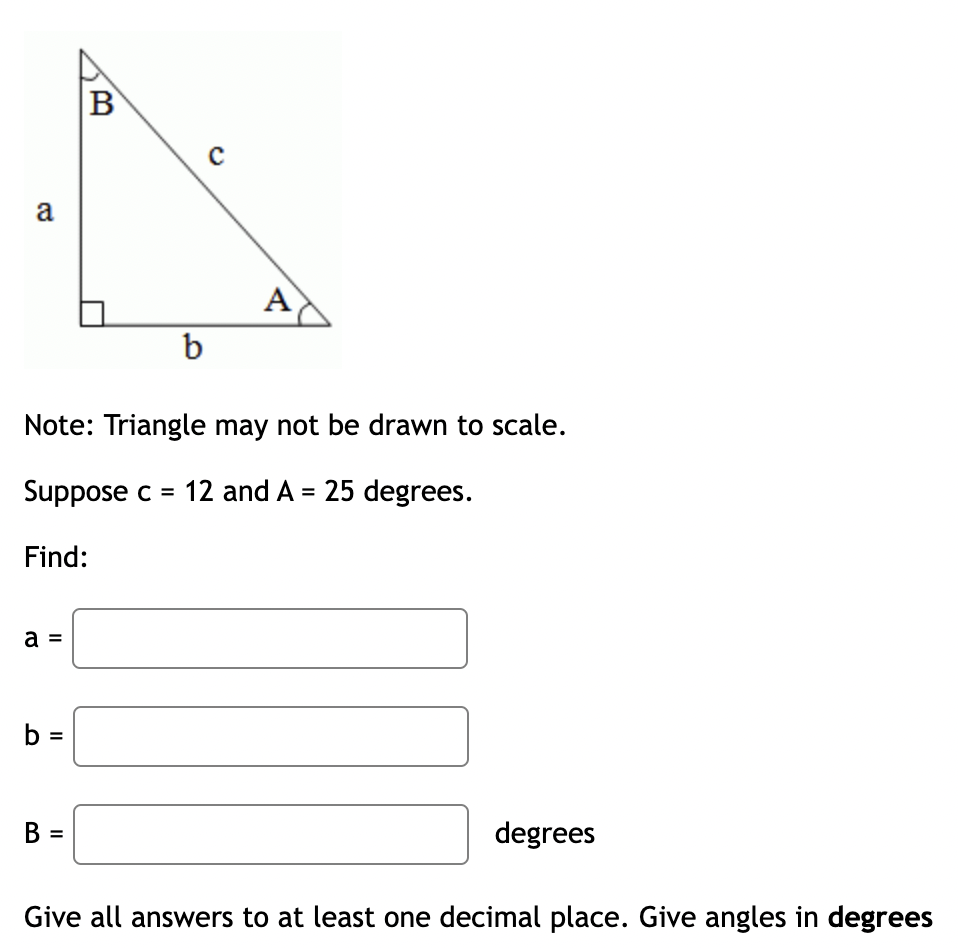 Solved Note: Triangle may not be drawn to scale. Suppose | Chegg.com