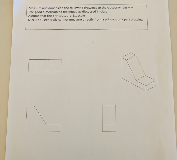 Measure and dimension the following drawings to the | Chegg.com