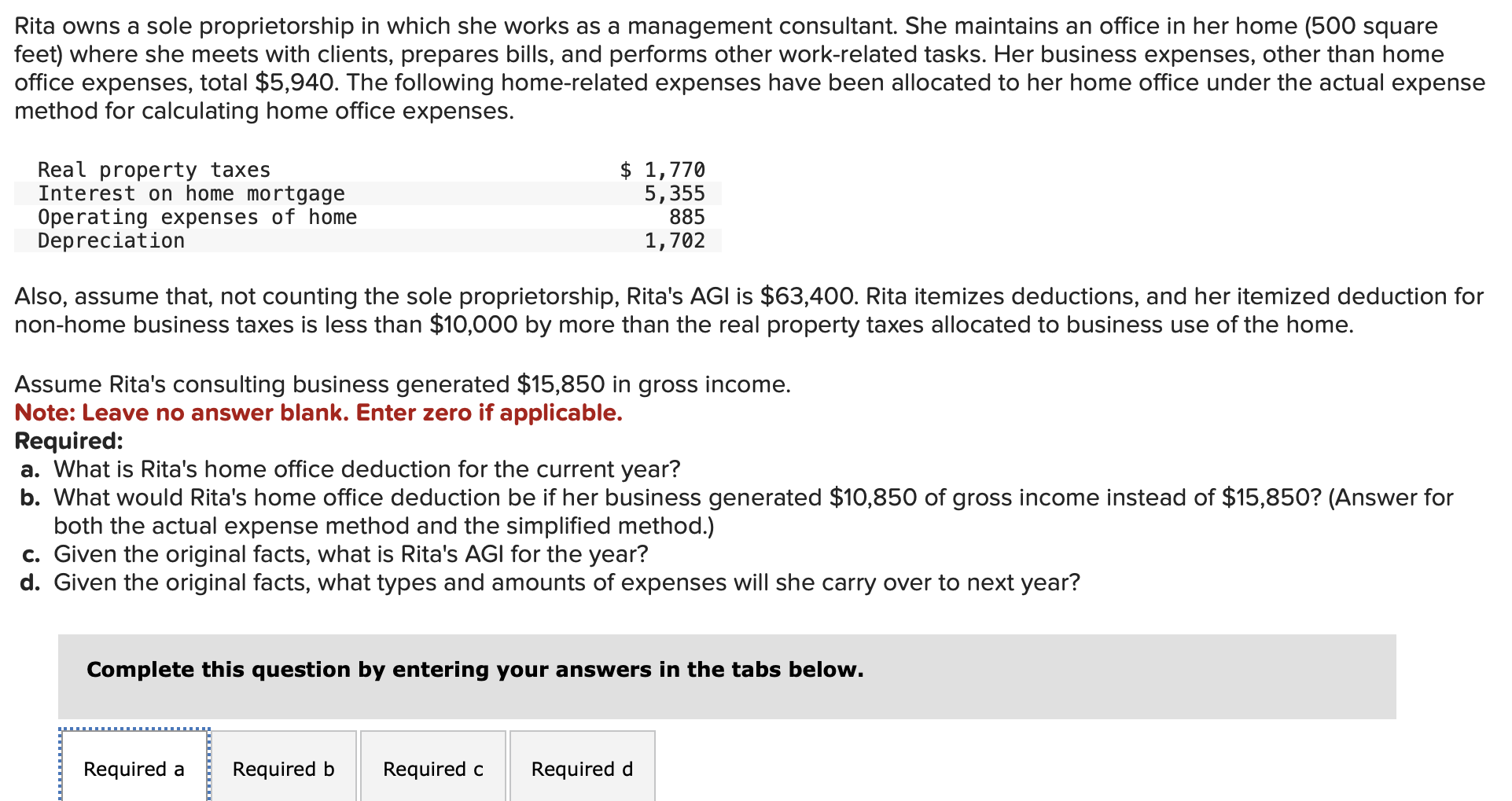 Solved Rita Owns A Sole Proprietorship In Which She Works As | Chegg.com