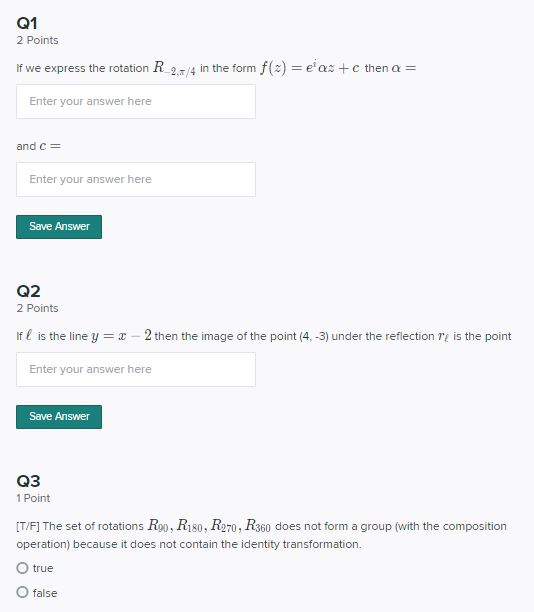 Solved Q1 2 Points If we express the rotation R_2.7/4 in the | Chegg.com
