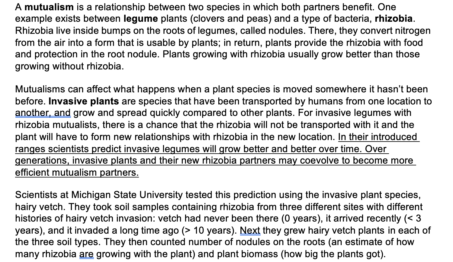 Solved A mutualism is a relationship between two species in