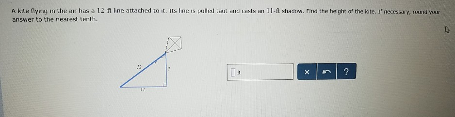 solved-a-kite-flying-in-the-air-has-a-12-ft-line-attached-to-chegg