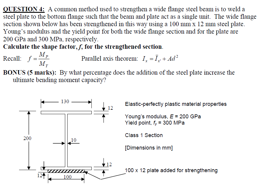 Solved QUESTION 4 A common method used to strengthen a wide