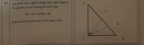 Solved (6) Let AABC be a right triangle with right angle C. | Chegg.com