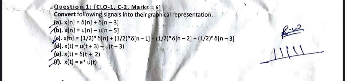 Solved Question 1: [CLO-1, C-2, Marks =6] Convert following | Chegg.com