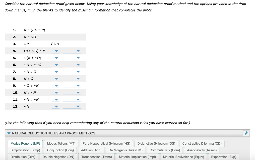 Solved Consider The Natural Deduction Proof Given Below. | Chegg.com