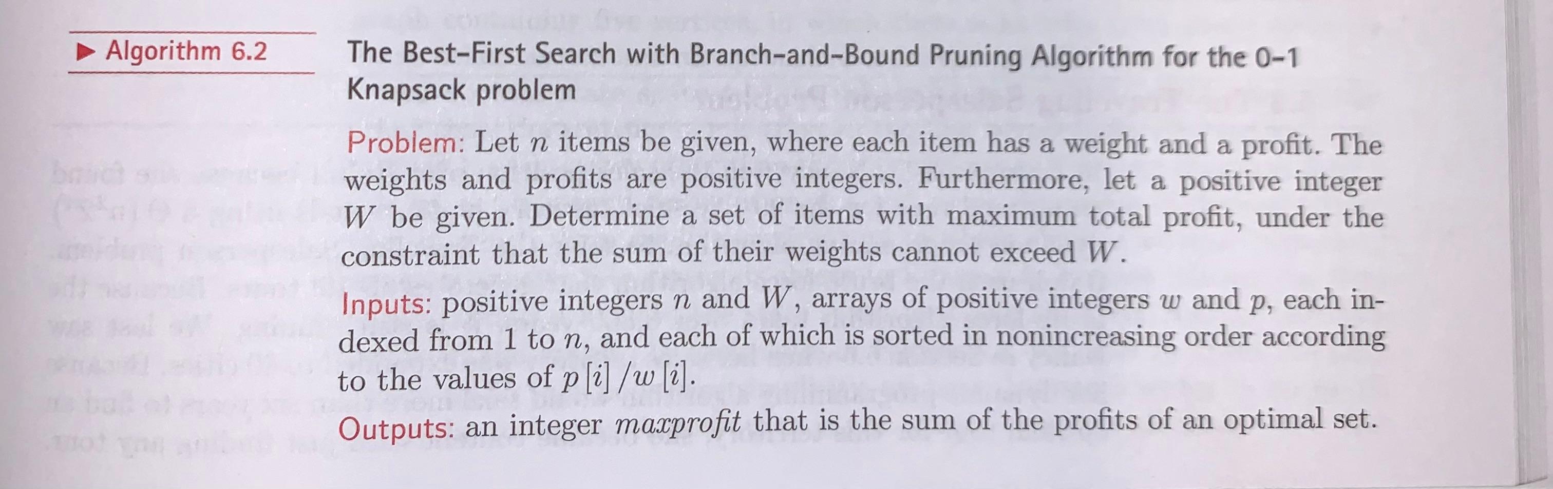 Solved problem instance UI 5. Implement Algorithm 6.2 on | Chegg.com