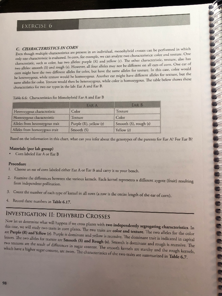 Exercise 6 Mendelian Geics With Statistical Chegg 