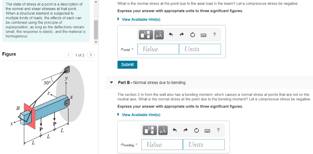 Solved The beam shown (Figure 1) is supported by a pin at A | Chegg.com