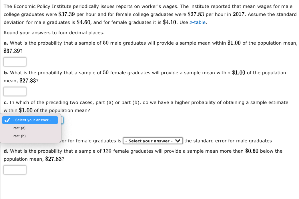 Solved The Economic Policy Institute Periodically Issues | Chegg.com