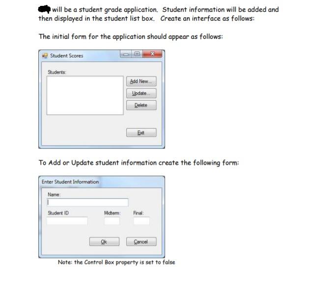 Solved will be a student grade application Student | Chegg.com