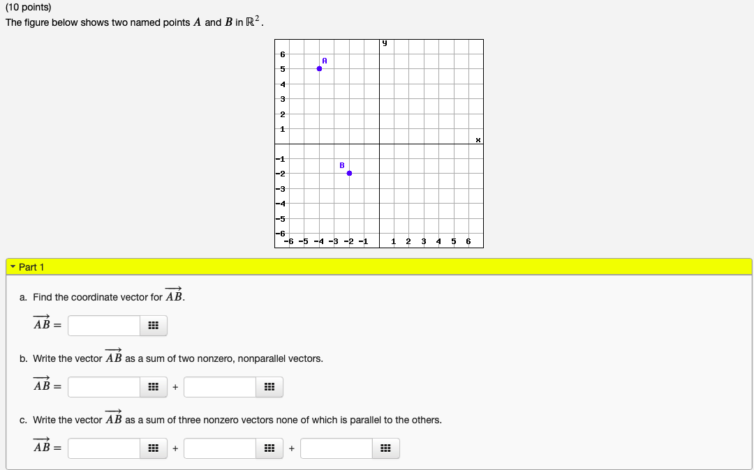 Solved (10 points) The figure below shows two named points A | Chegg.com