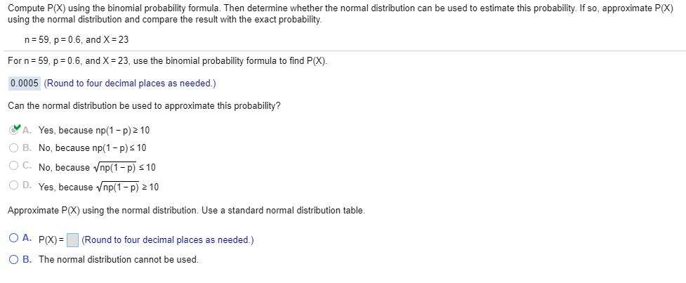 Solved Compute P(X) using the binomial probability formula. | Chegg.com