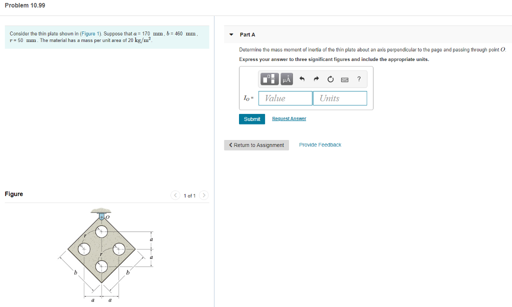 Solved Problem 10.99 Consider the thin plate shown in | Chegg.com