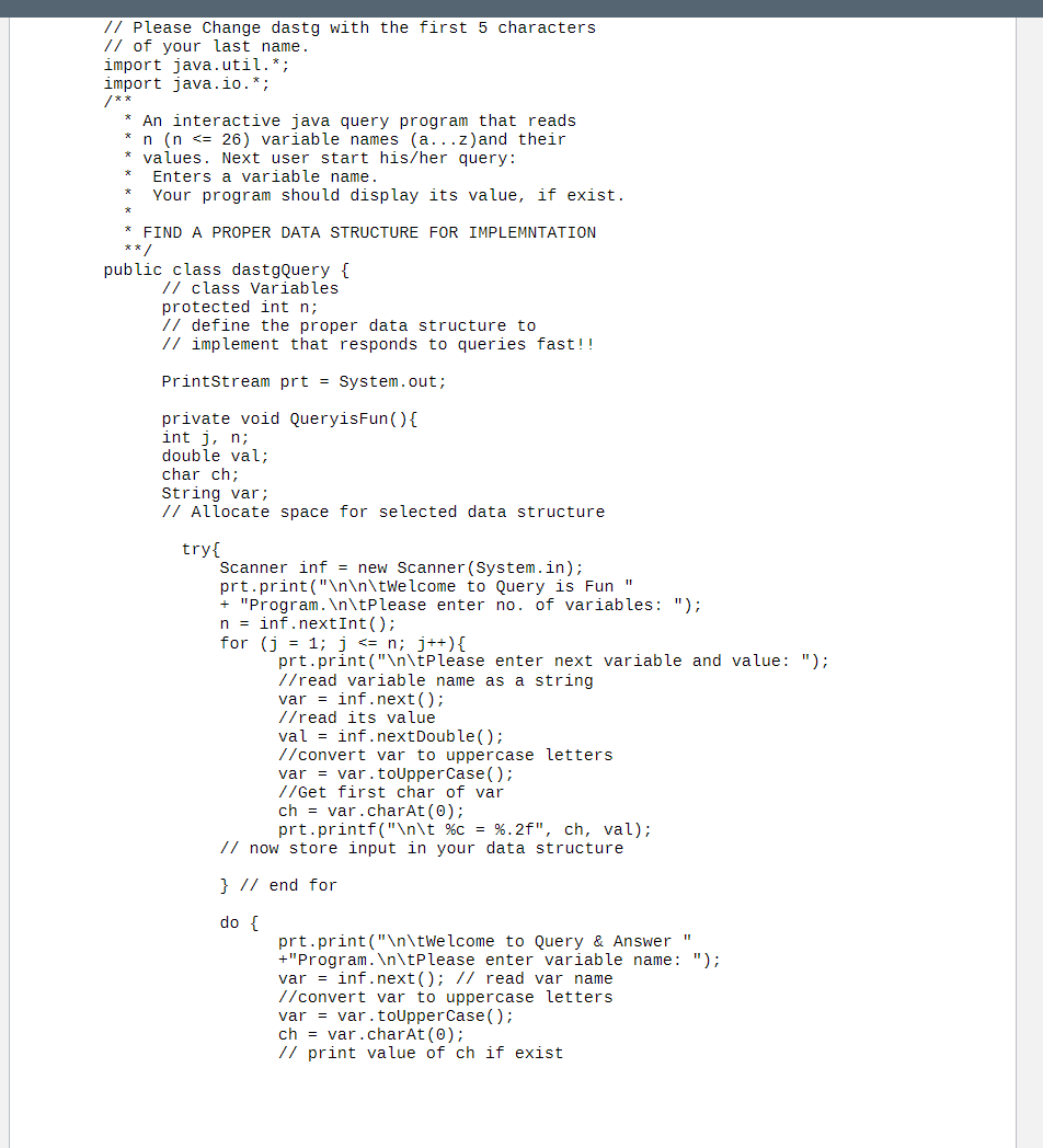 Solved Write an interactive java query program to read n (n | Chegg.com