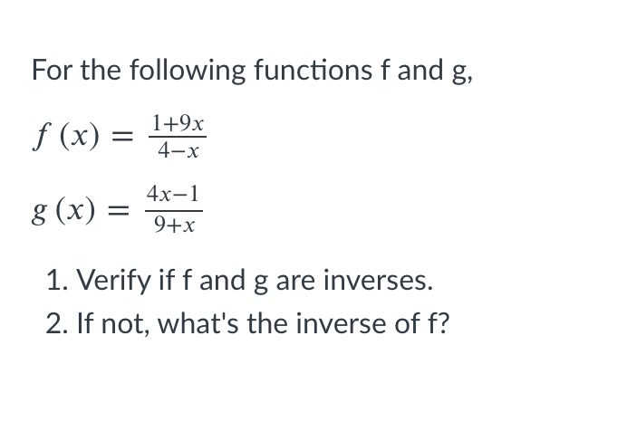 solved-for-the-following-functions-f-and-g-f-x-1-9x-4-x-chegg