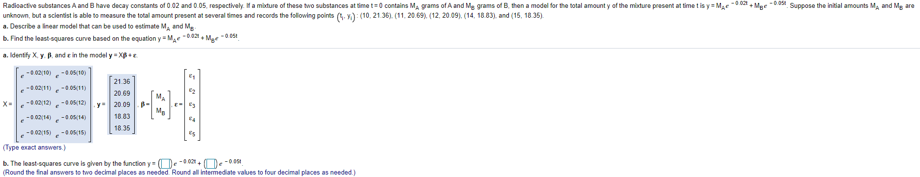 Solved Radioactive Substances A And B Have Decay Constants | Chegg.com