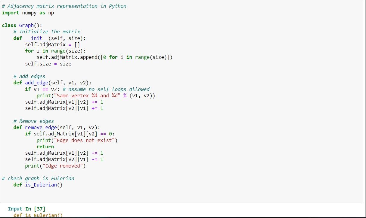 Solved Topic: Graph with Adjacency Matrix For the Graph | Chegg.com
