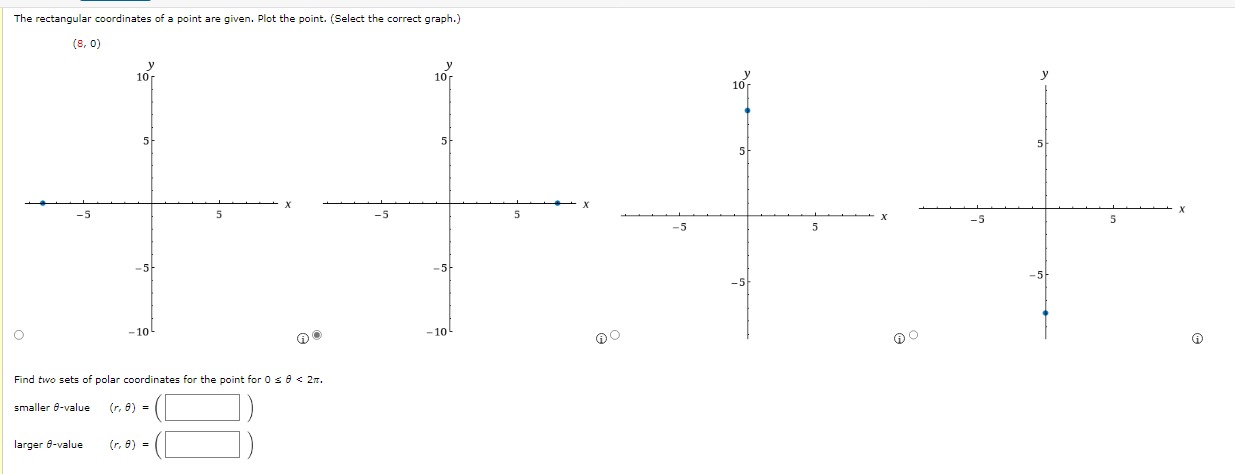 Solved The rectangular coordinates of a point are given. | Chegg.com