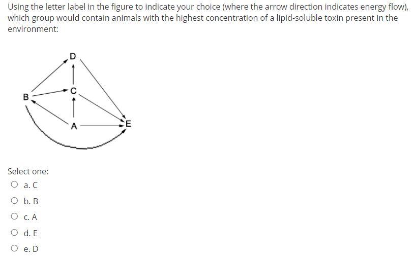 Solved Using the letter label in the figure to indicate your | Chegg.com