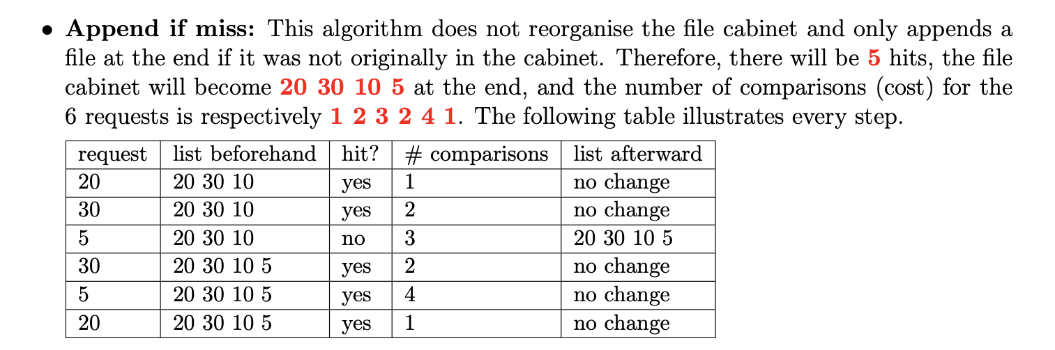 JAVA PROBLEM: (i) The number of comparisons for each | Chegg.com