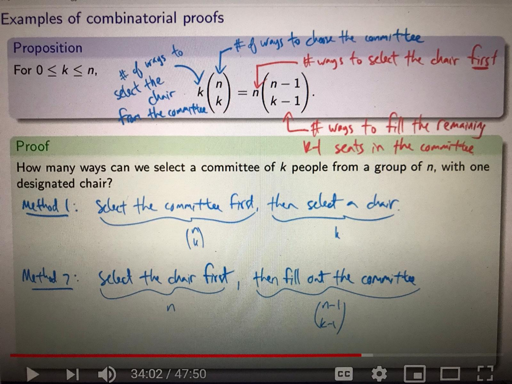 Solved I WANT TO A COMBINATORIAL PROOF OF THIS QUESTION AS | Chegg.com